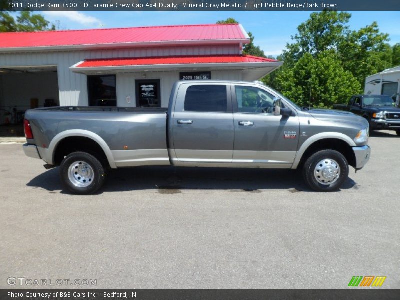 Mineral Gray Metallic / Light Pebble Beige/Bark Brown 2011 Dodge Ram 3500 HD Laramie Crew Cab 4x4 Dually