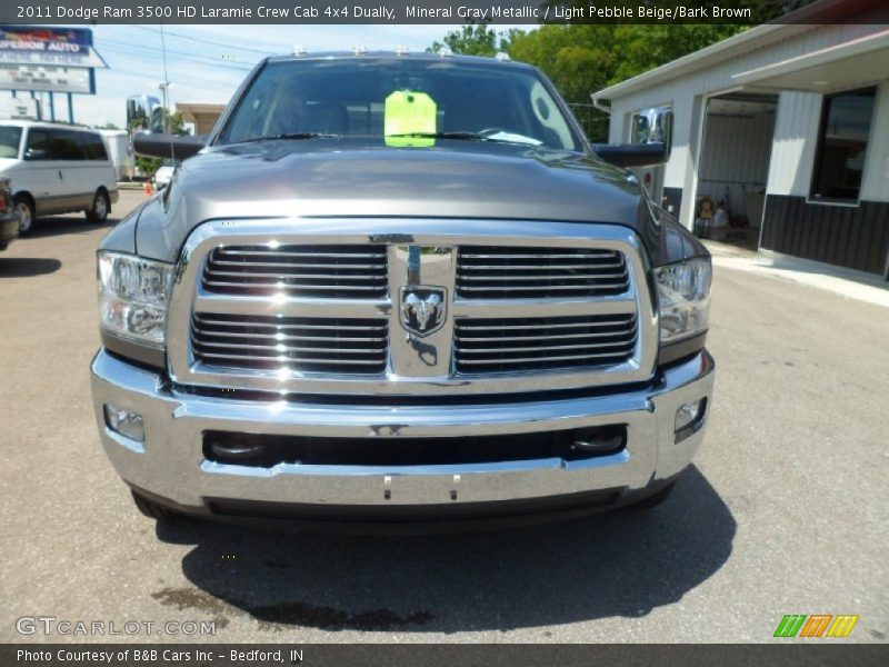 Mineral Gray Metallic / Light Pebble Beige/Bark Brown 2011 Dodge Ram 3500 HD Laramie Crew Cab 4x4 Dually