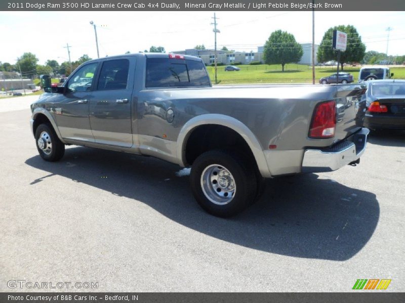 Mineral Gray Metallic / Light Pebble Beige/Bark Brown 2011 Dodge Ram 3500 HD Laramie Crew Cab 4x4 Dually