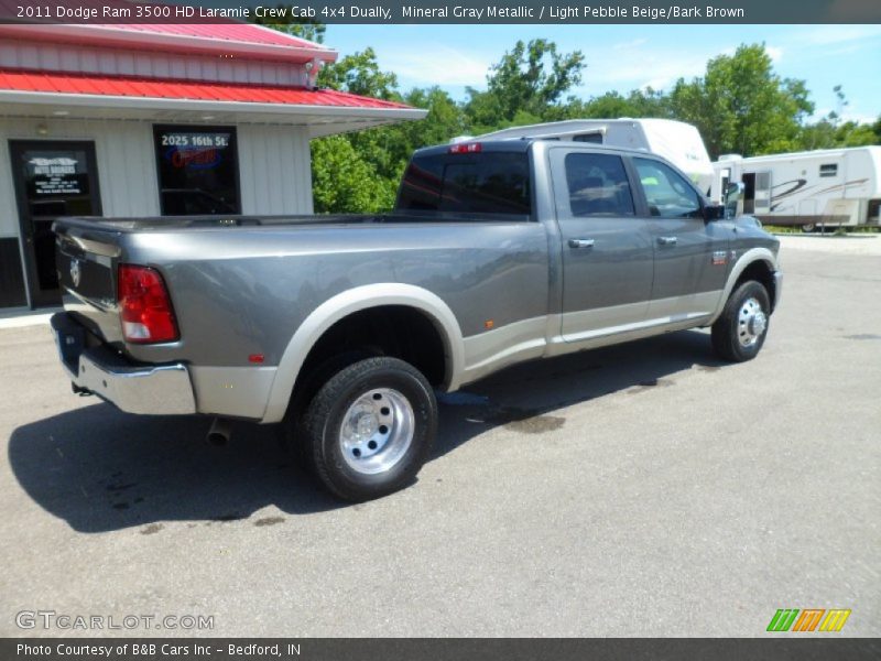 Mineral Gray Metallic / Light Pebble Beige/Bark Brown 2011 Dodge Ram 3500 HD Laramie Crew Cab 4x4 Dually