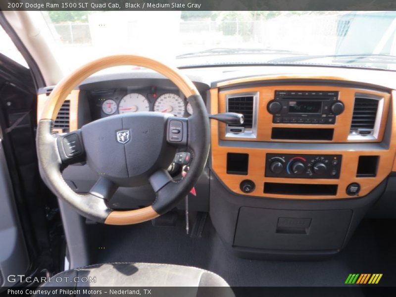 Black / Medium Slate Gray 2007 Dodge Ram 1500 SLT Quad Cab