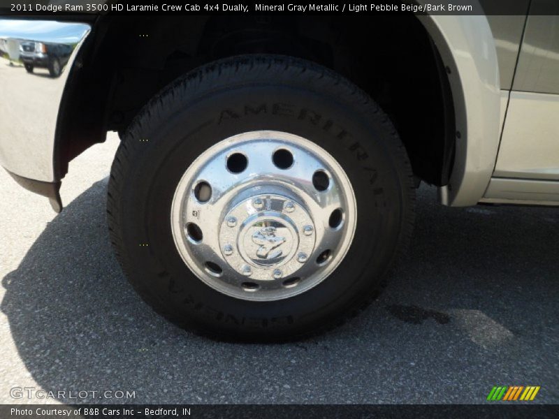 Mineral Gray Metallic / Light Pebble Beige/Bark Brown 2011 Dodge Ram 3500 HD Laramie Crew Cab 4x4 Dually