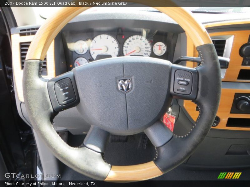 Black / Medium Slate Gray 2007 Dodge Ram 1500 SLT Quad Cab