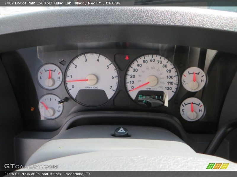 Black / Medium Slate Gray 2007 Dodge Ram 1500 SLT Quad Cab