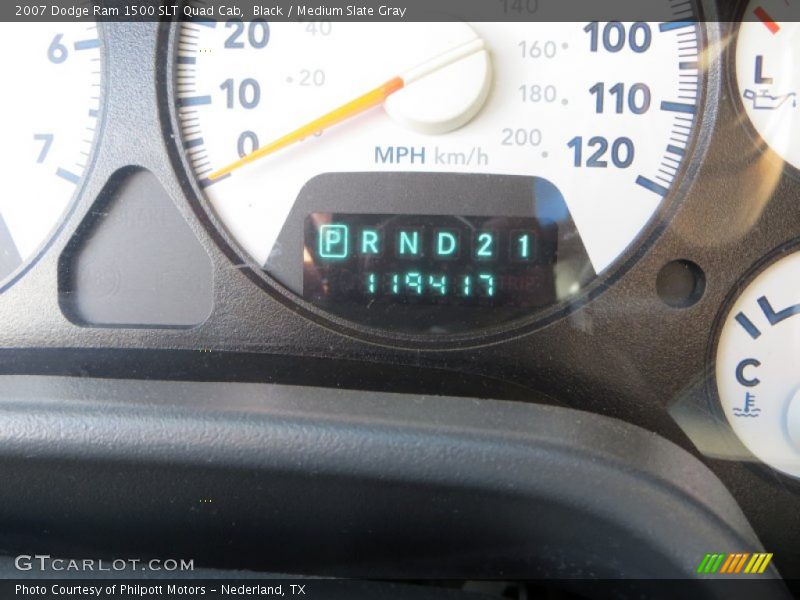 Black / Medium Slate Gray 2007 Dodge Ram 1500 SLT Quad Cab