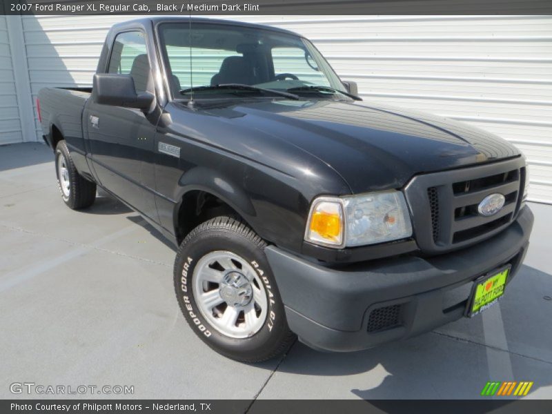 Black / Medium Dark Flint 2007 Ford Ranger XL Regular Cab