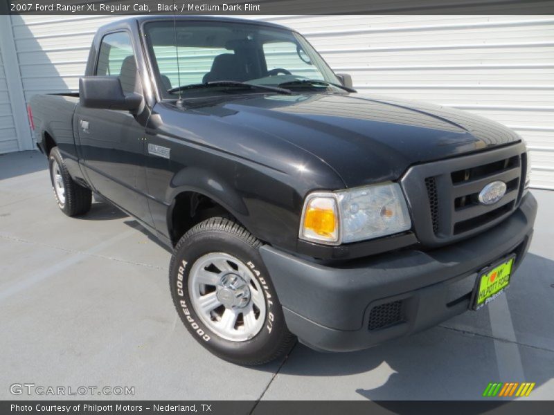 Black / Medium Dark Flint 2007 Ford Ranger XL Regular Cab