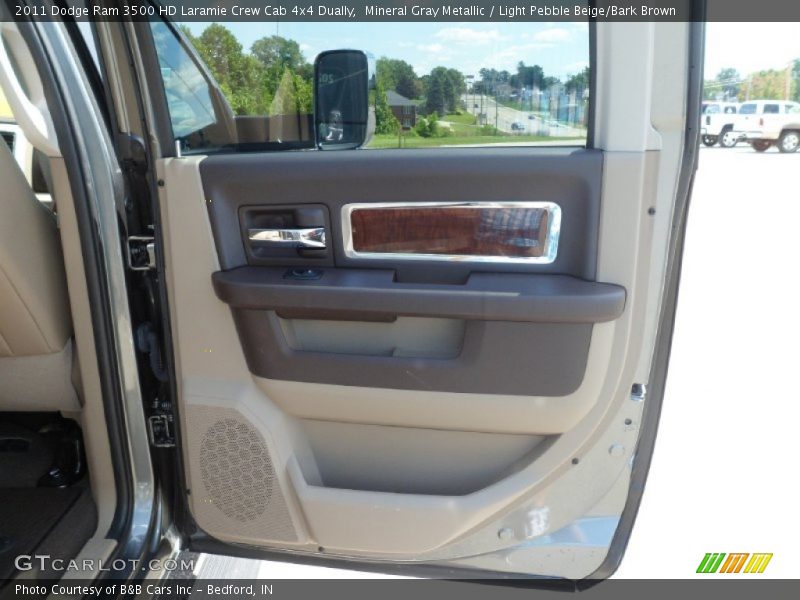 Mineral Gray Metallic / Light Pebble Beige/Bark Brown 2011 Dodge Ram 3500 HD Laramie Crew Cab 4x4 Dually