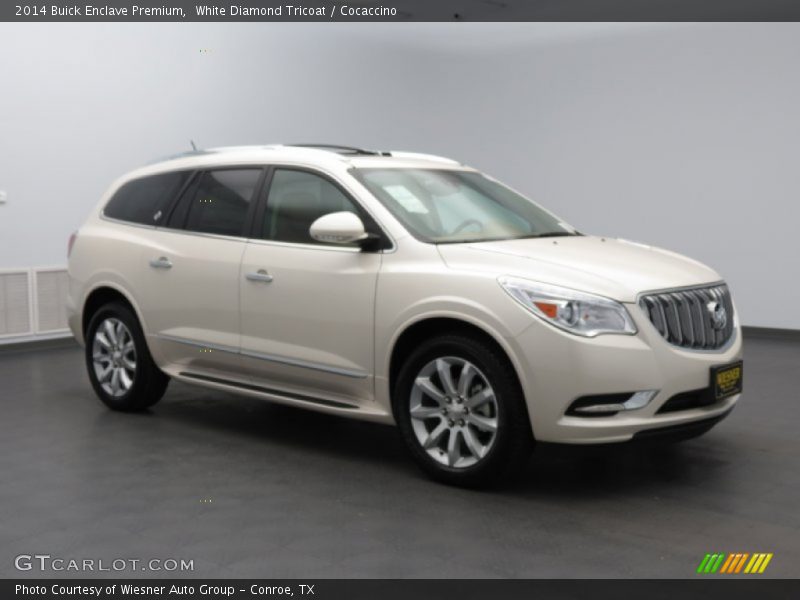 White Diamond Tricoat / Cocaccino 2014 Buick Enclave Premium