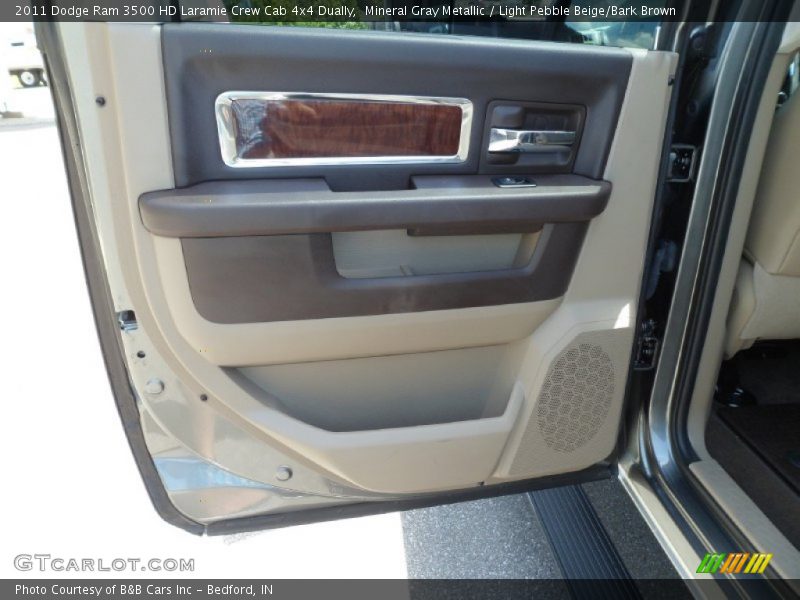 Mineral Gray Metallic / Light Pebble Beige/Bark Brown 2011 Dodge Ram 3500 HD Laramie Crew Cab 4x4 Dually