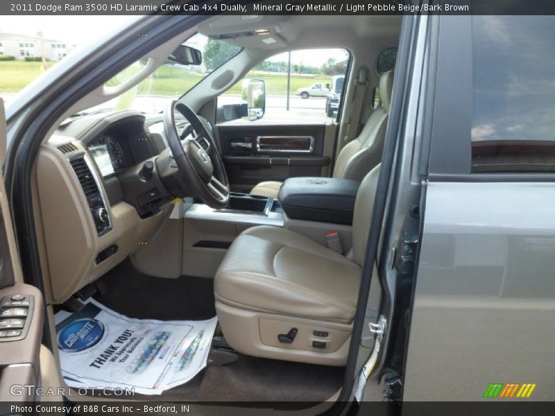 Mineral Gray Metallic / Light Pebble Beige/Bark Brown 2011 Dodge Ram 3500 HD Laramie Crew Cab 4x4 Dually