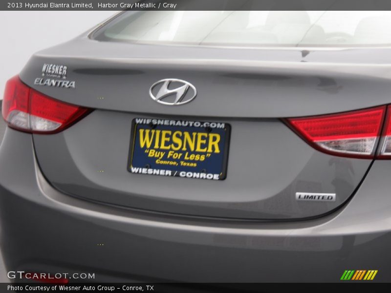 Harbor Gray Metallic / Gray 2013 Hyundai Elantra Limited