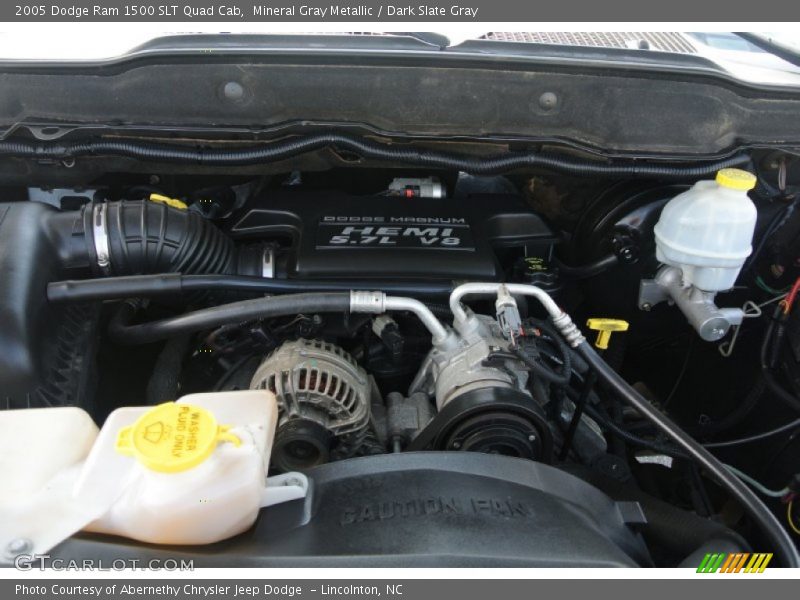 Mineral Gray Metallic / Dark Slate Gray 2005 Dodge Ram 1500 SLT Quad Cab