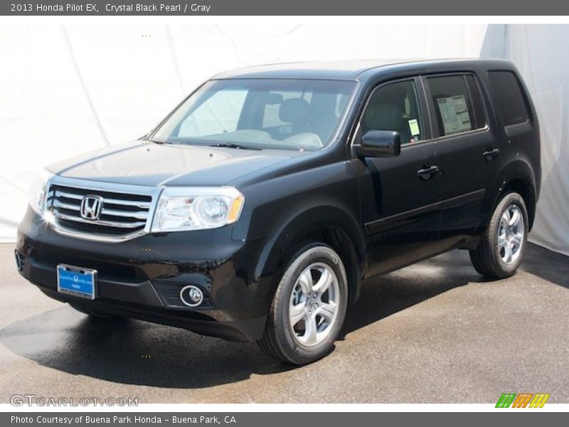 Crystal Black Pearl / Gray 2013 Honda Pilot EX