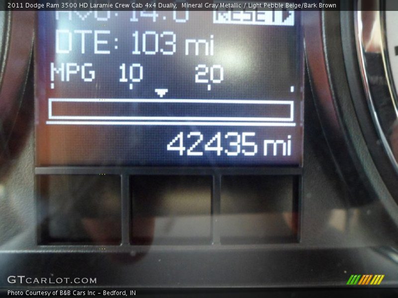 Mineral Gray Metallic / Light Pebble Beige/Bark Brown 2011 Dodge Ram 3500 HD Laramie Crew Cab 4x4 Dually
