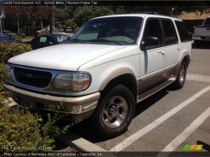 Oxford White / Medium Prairie Tan 1998 Ford Explorer XLT
