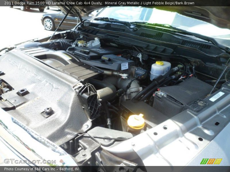 Mineral Gray Metallic / Light Pebble Beige/Bark Brown 2011 Dodge Ram 3500 HD Laramie Crew Cab 4x4 Dually