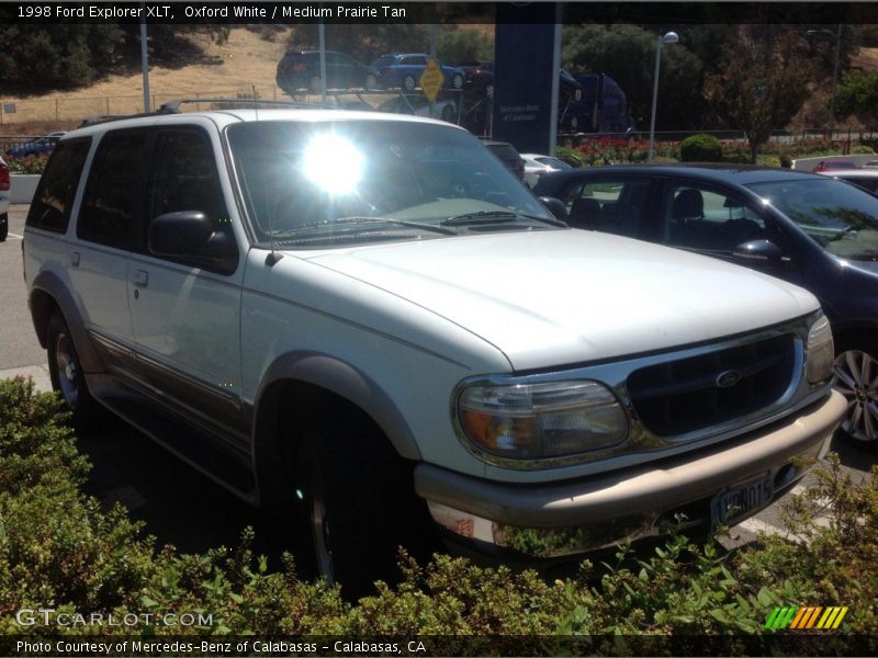 Oxford White / Medium Prairie Tan 1998 Ford Explorer XLT