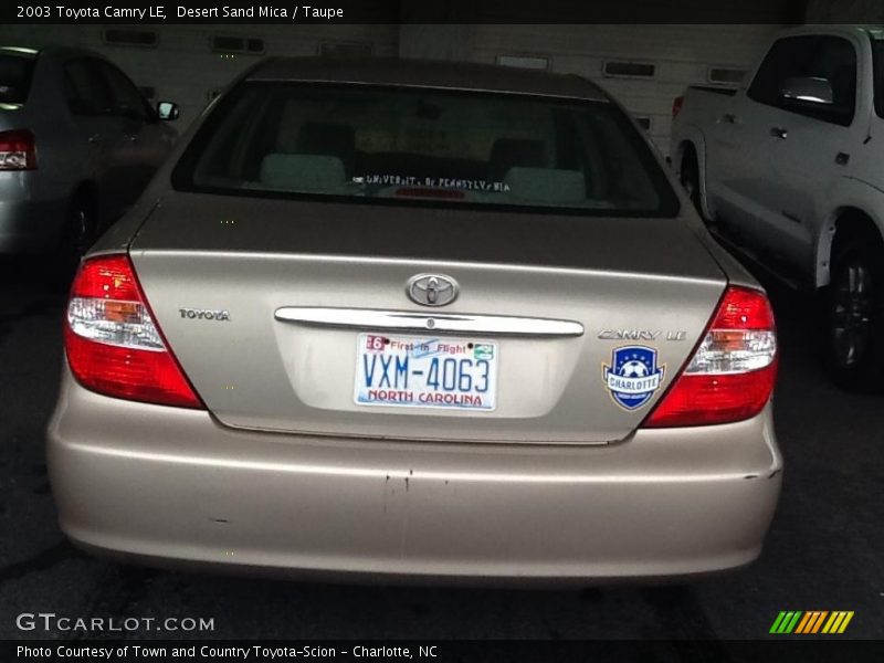 Desert Sand Mica / Taupe 2003 Toyota Camry LE