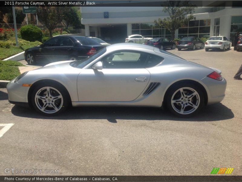 Arctic Silver Metallic / Black 2011 Porsche Cayman