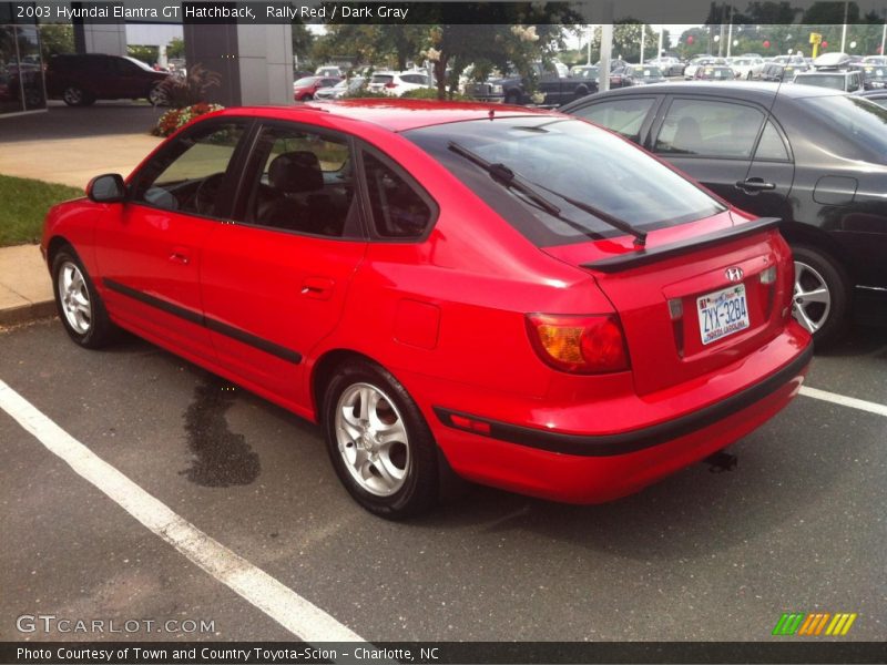 Rally Red / Dark Gray 2003 Hyundai Elantra GT Hatchback