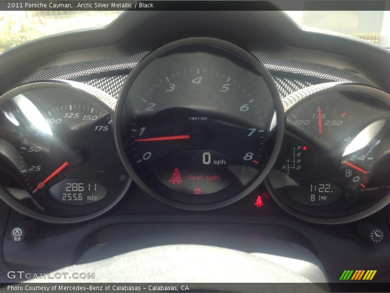 Arctic Silver Metallic / Black 2011 Porsche Cayman