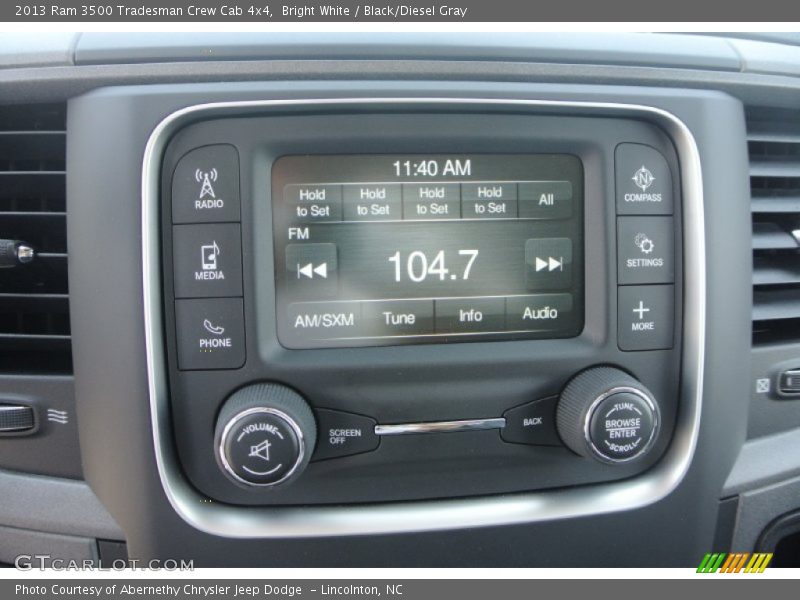 Bright White / Black/Diesel Gray 2013 Ram 3500 Tradesman Crew Cab 4x4