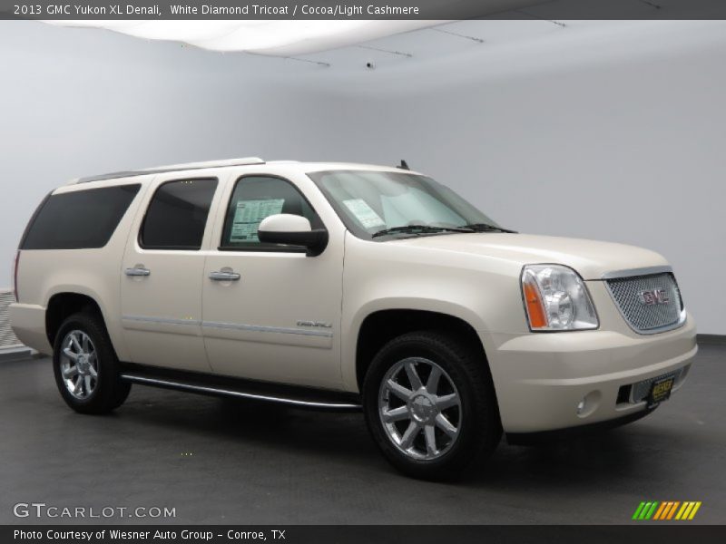White Diamond Tricoat / Cocoa/Light Cashmere 2013 GMC Yukon XL Denali
