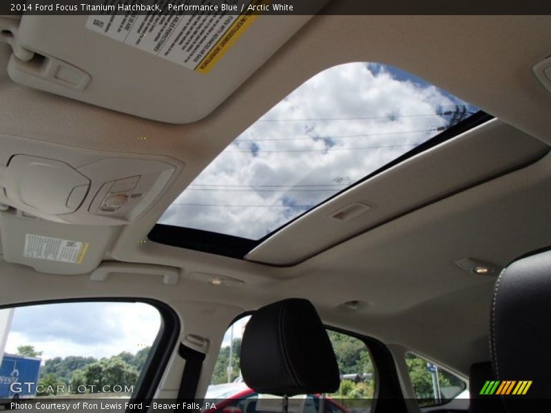 Performance Blue / Arctic White 2014 Ford Focus Titanium Hatchback