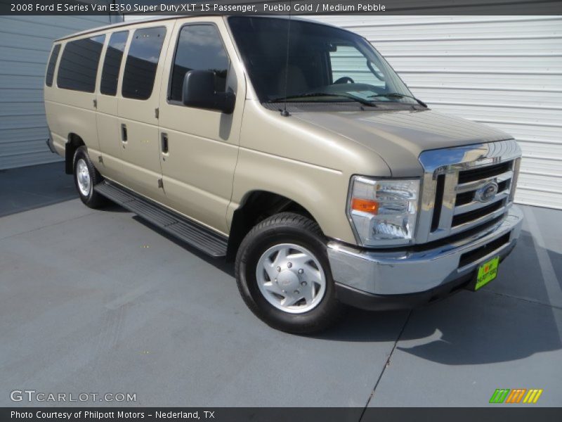 Pueblo Gold / Medium Pebble 2008 Ford E Series Van E350 Super Duty XLT 15 Passenger