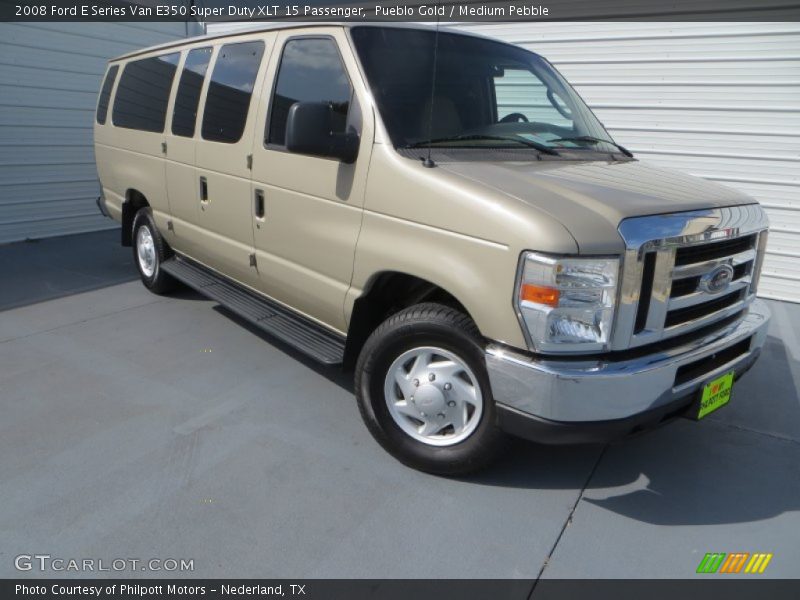 Pueblo Gold / Medium Pebble 2008 Ford E Series Van E350 Super Duty XLT 15 Passenger