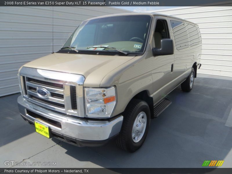 Pueblo Gold / Medium Pebble 2008 Ford E Series Van E350 Super Duty XLT 15 Passenger