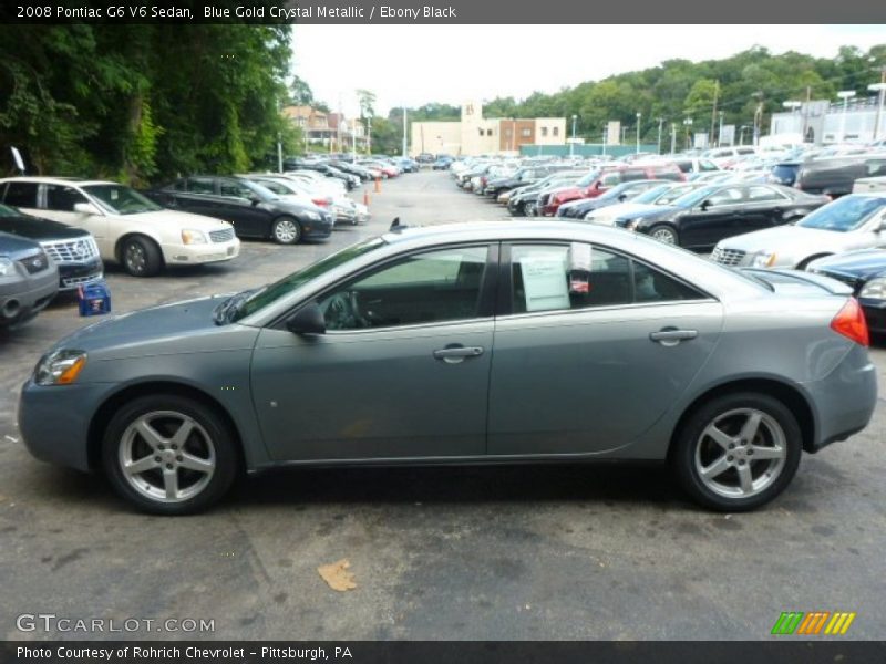 Blue Gold Crystal Metallic / Ebony Black 2008 Pontiac G6 V6 Sedan