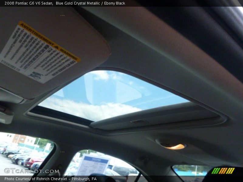 Blue Gold Crystal Metallic / Ebony Black 2008 Pontiac G6 V6 Sedan