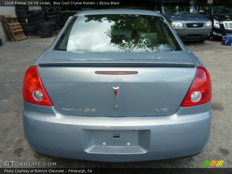 Blue Gold Crystal Metallic / Ebony Black 2008 Pontiac G6 V6 Sedan