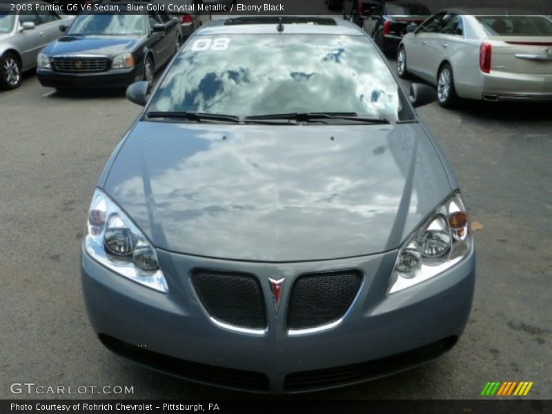 Blue Gold Crystal Metallic / Ebony Black 2008 Pontiac G6 V6 Sedan