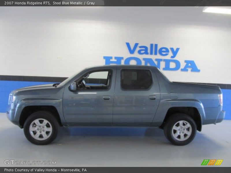 Steel Blue Metallic / Gray 2007 Honda Ridgeline RTS