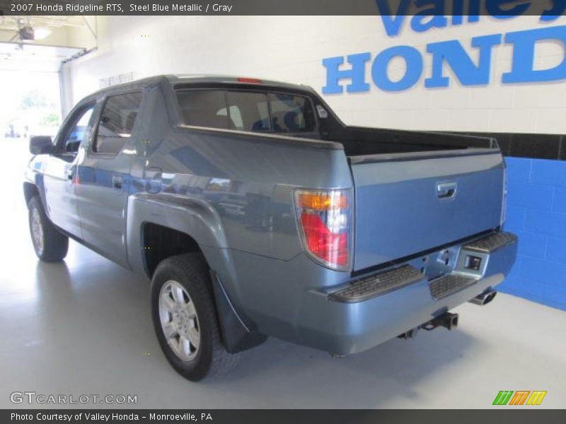 Steel Blue Metallic / Gray 2007 Honda Ridgeline RTS