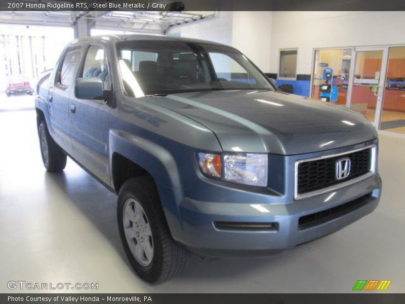 Steel Blue Metallic / Gray 2007 Honda Ridgeline RTS