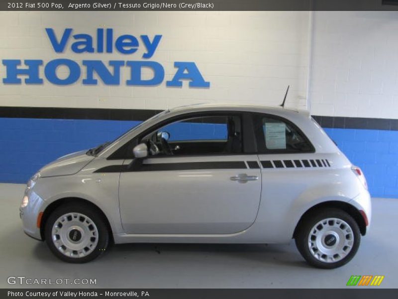 Argento (Silver) / Tessuto Grigio/Nero (Grey/Black) 2012 Fiat 500 Pop