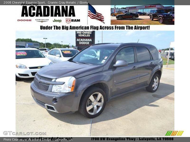 Granite Gray Metallic / Ebony 2008 Chevrolet Equinox Sport