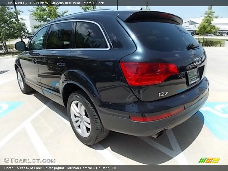 Mugello Blue Pearl Effect / Black 2009 Audi Q7 3.6 quattro