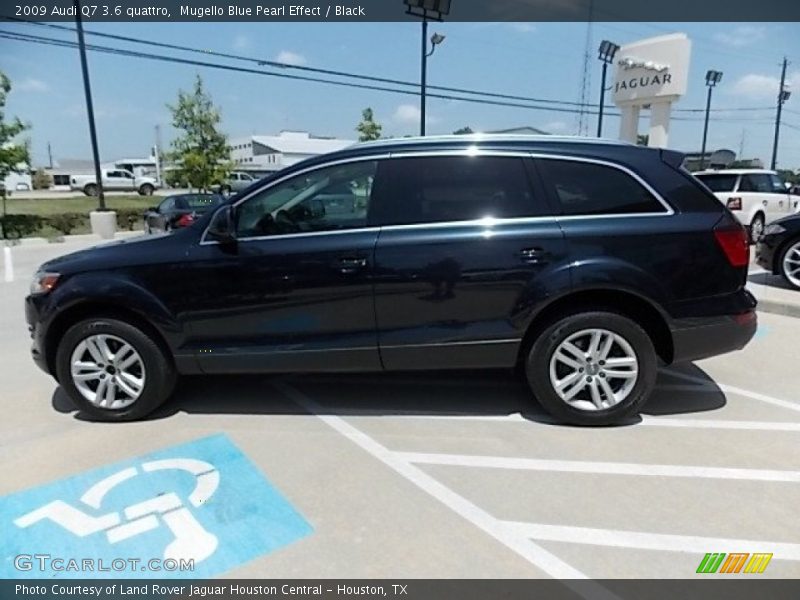 Mugello Blue Pearl Effect / Black 2009 Audi Q7 3.6 quattro