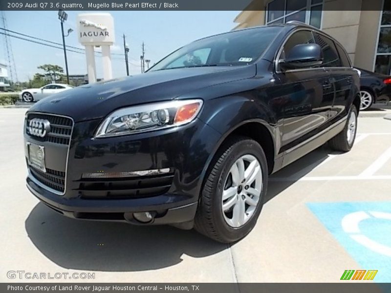 Mugello Blue Pearl Effect / Black 2009 Audi Q7 3.6 quattro