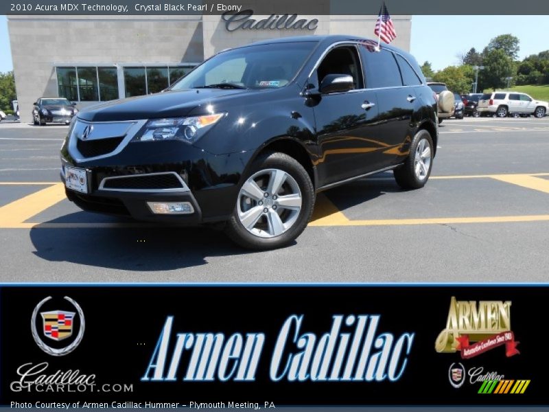 Crystal Black Pearl / Ebony 2010 Acura MDX Technology