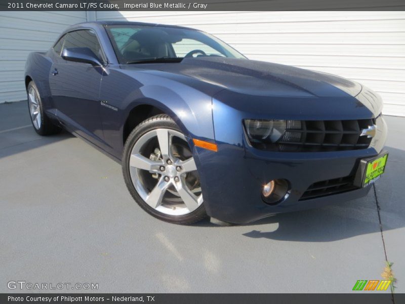 Imperial Blue Metallic / Gray 2011 Chevrolet Camaro LT/RS Coupe