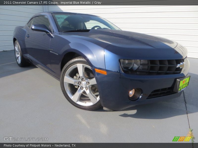 Imperial Blue Metallic / Gray 2011 Chevrolet Camaro LT/RS Coupe