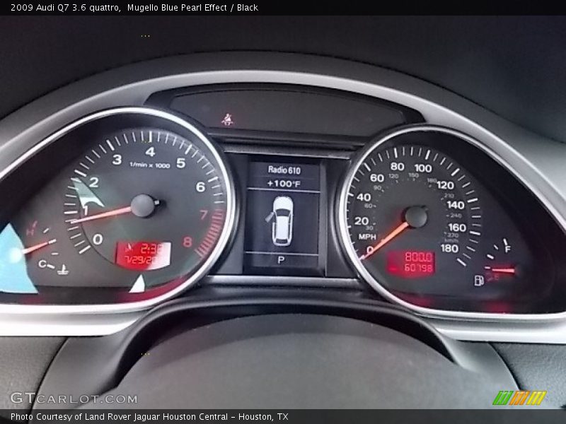 Mugello Blue Pearl Effect / Black 2009 Audi Q7 3.6 quattro