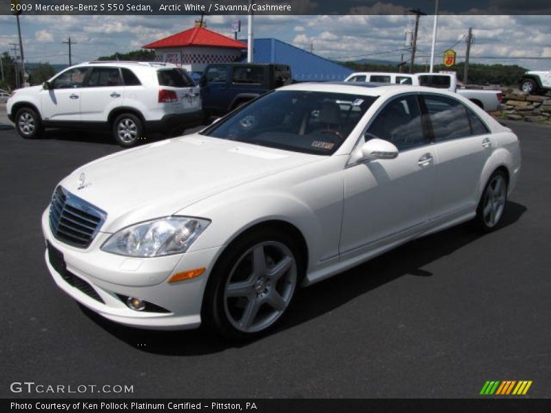 Arctic White / Savanna/Cashmere 2009 Mercedes-Benz S 550 Sedan