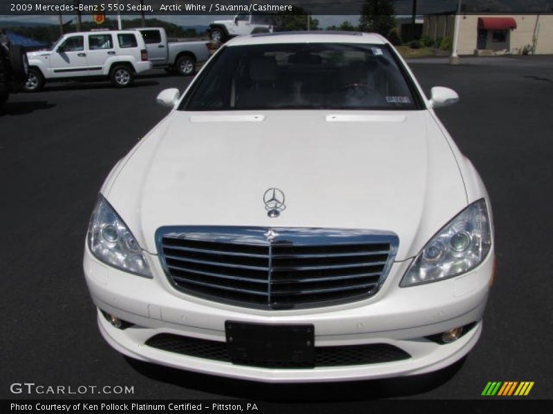 Arctic White / Savanna/Cashmere 2009 Mercedes-Benz S 550 Sedan